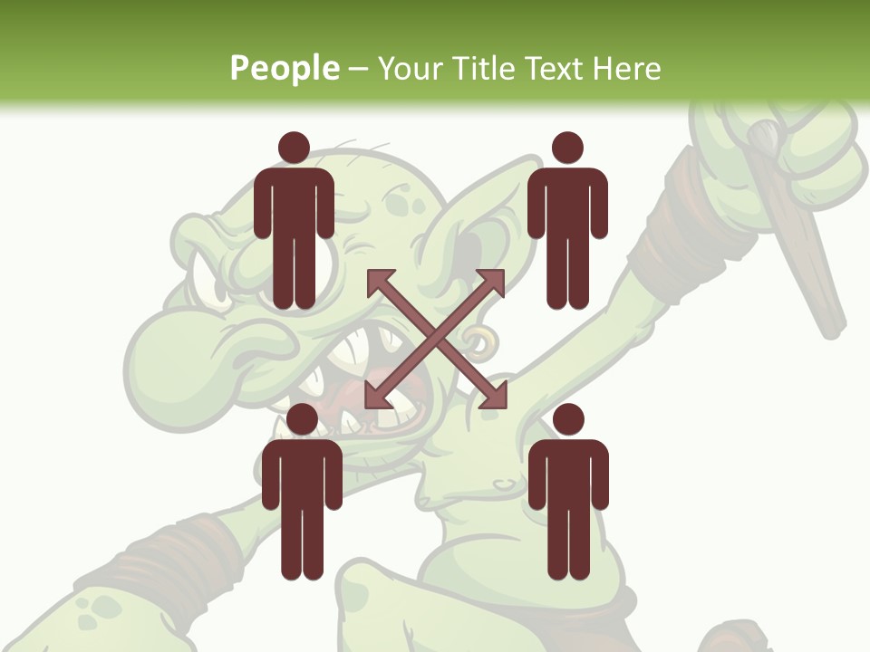 Running Loincloth Cartoon PowerPoint Template