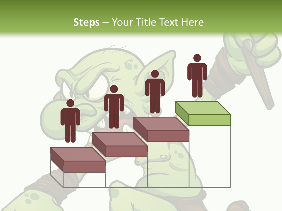 Running Loincloth Cartoon PowerPoint Template