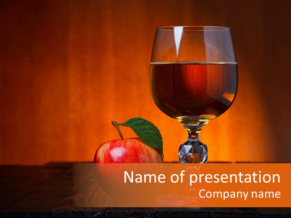 Wooden Cider Drink PowerPoint Template