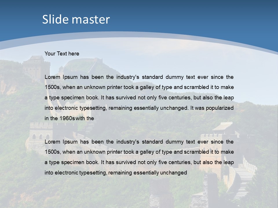 Greatwall Heaven Beijing PowerPoint Template