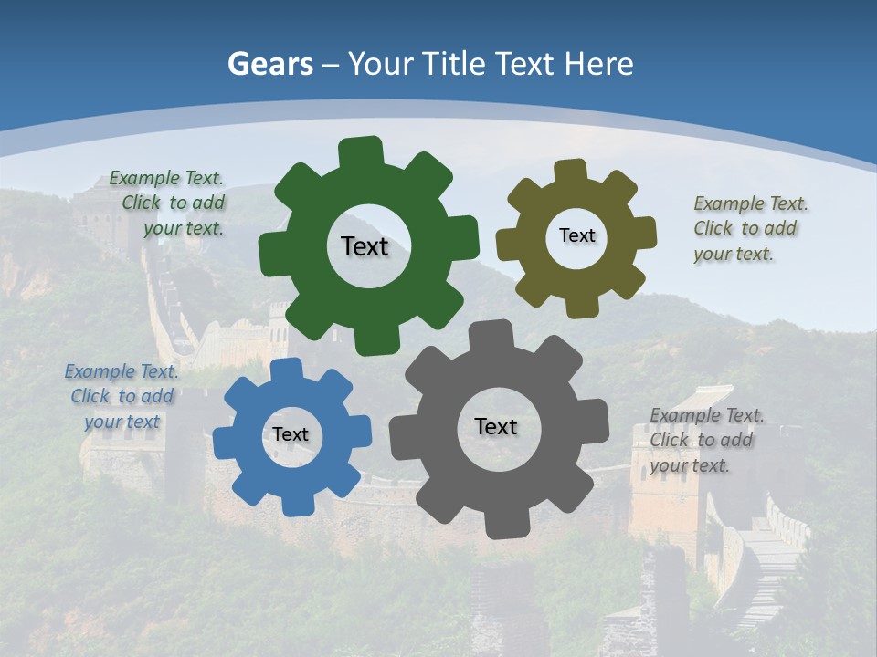 Greatwall Heaven Beijing PowerPoint Template