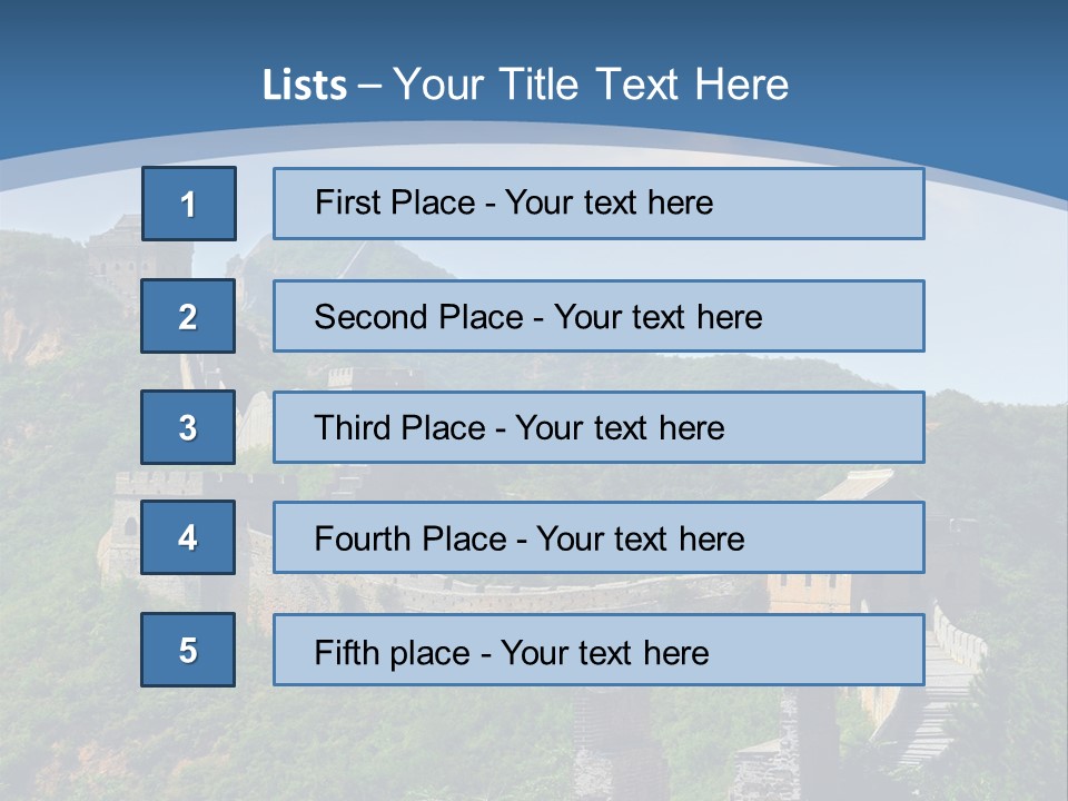 Greatwall Heaven Beijing PowerPoint Template