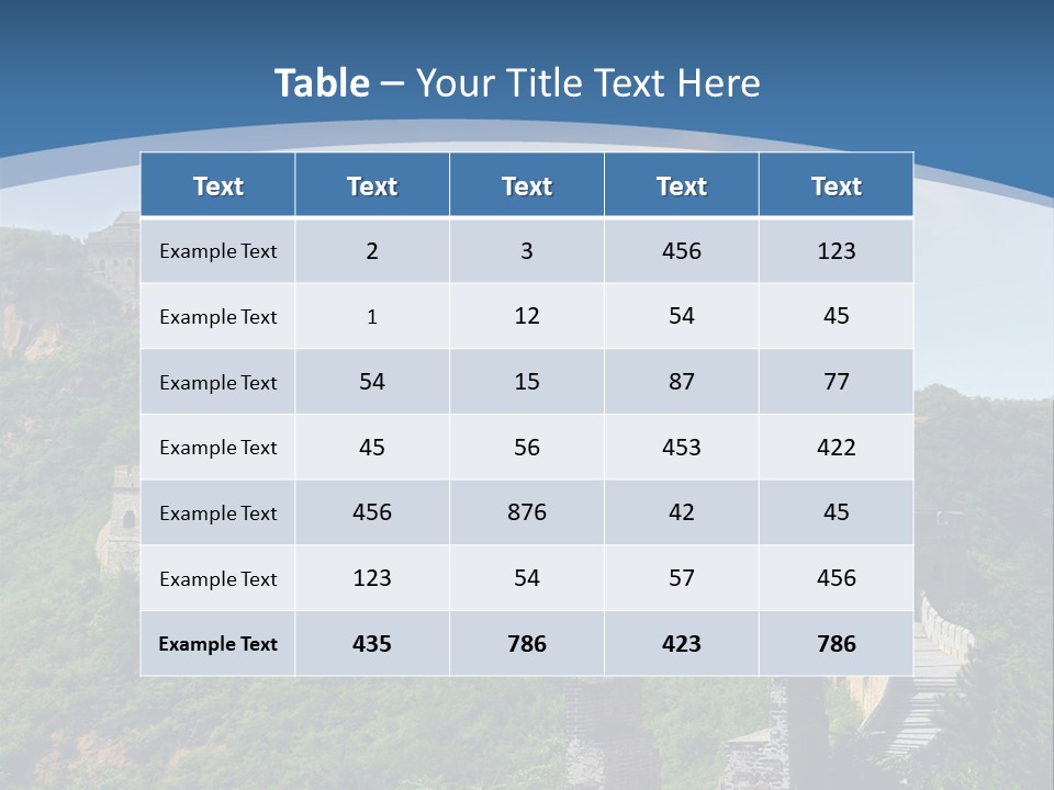 Greatwall Heaven Beijing PowerPoint Template