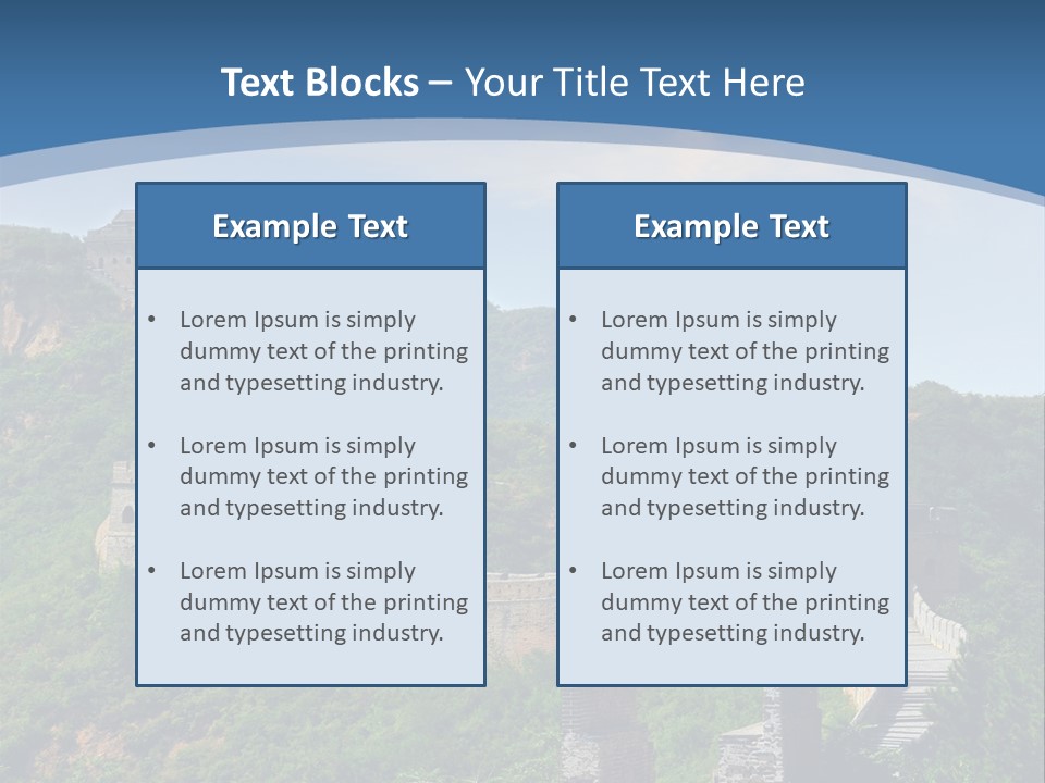 Greatwall Heaven Beijing PowerPoint Template