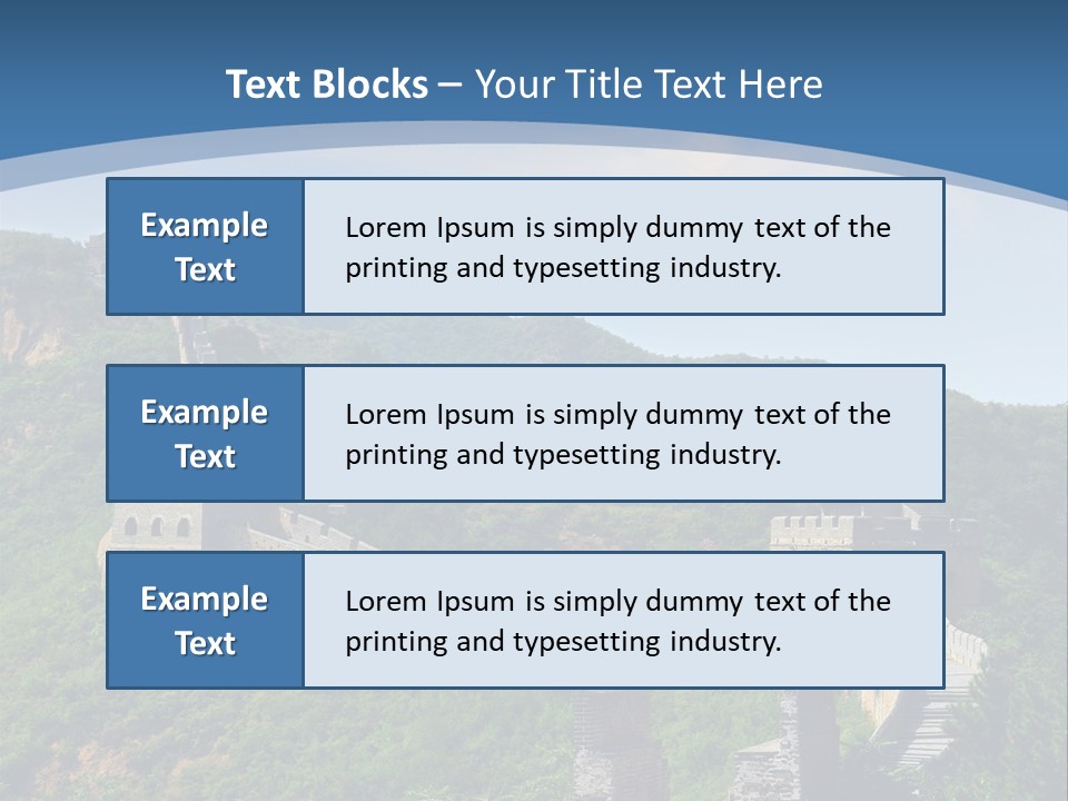 Greatwall Heaven Beijing PowerPoint Template
