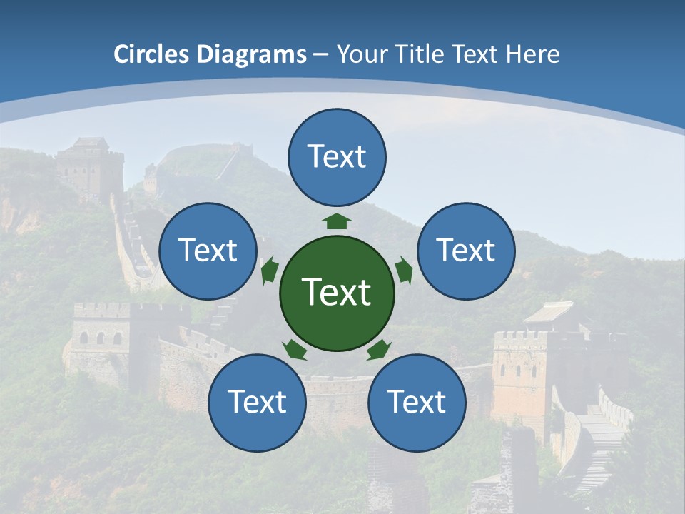 Greatwall Heaven Beijing PowerPoint Template