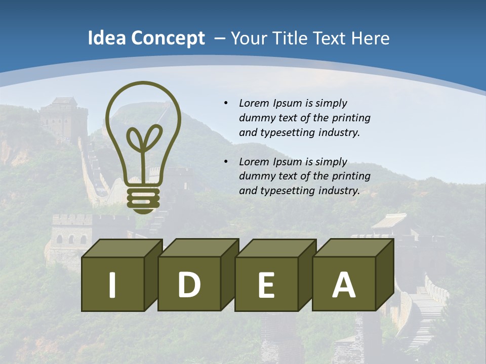 Greatwall Heaven Beijing PowerPoint Template