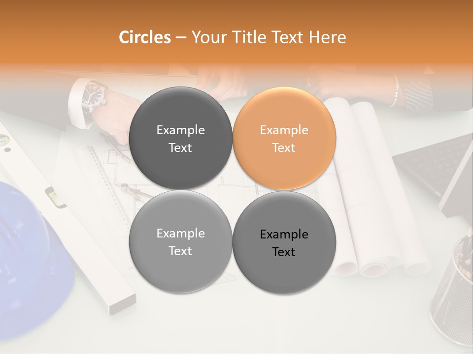 Discussion Building Helmet PowerPoint Template