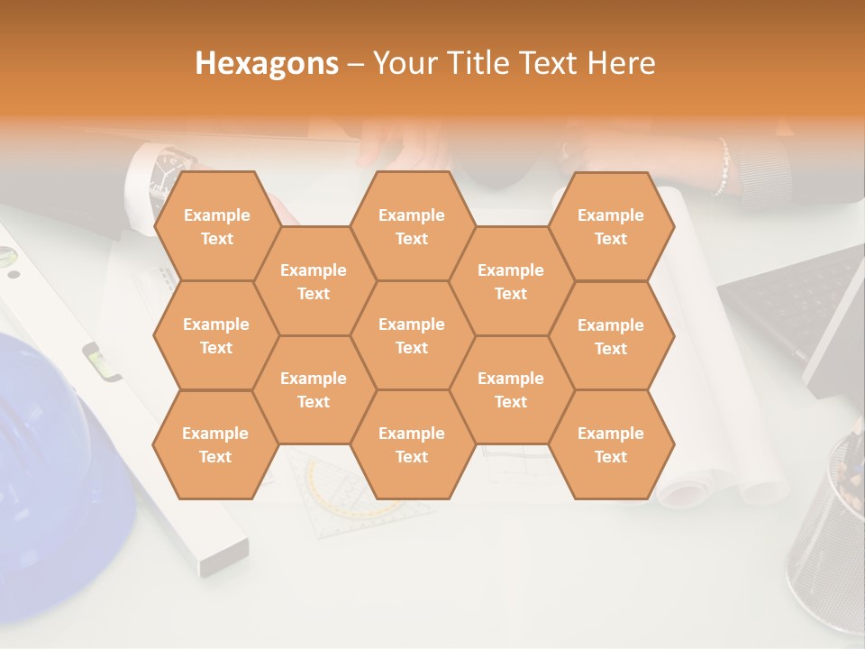 Discussion Building Helmet PowerPoint Template