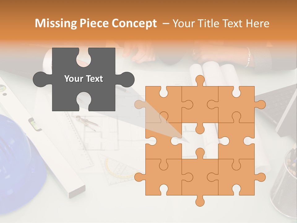 Discussion Building Helmet PowerPoint Template