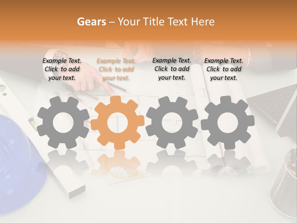 Discussion Building Helmet PowerPoint Template