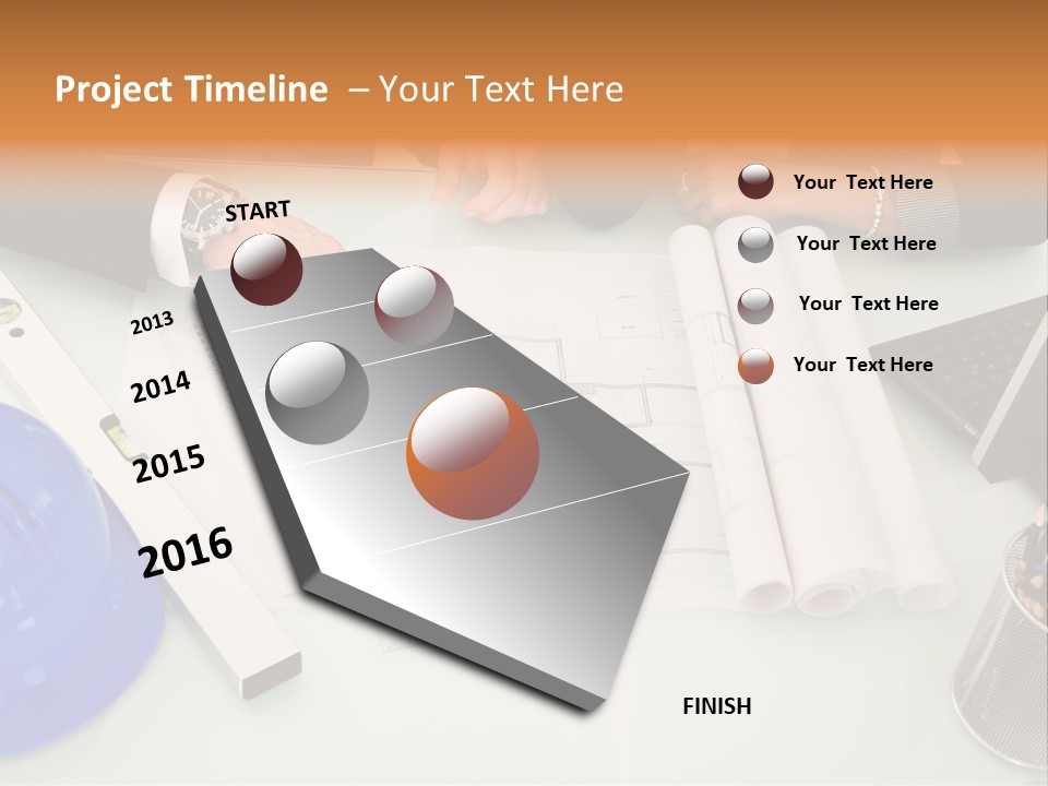 Discussion Building Helmet PowerPoint Template