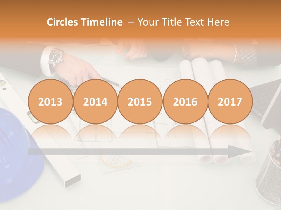 Discussion Building Helmet PowerPoint Template