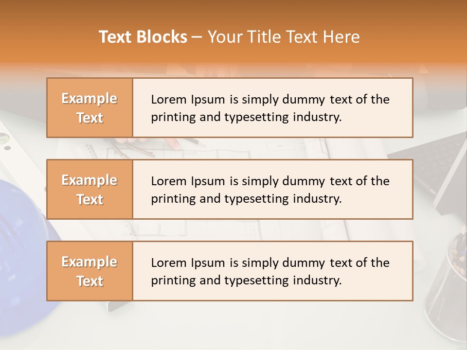 Discussion Building Helmet PowerPoint Template