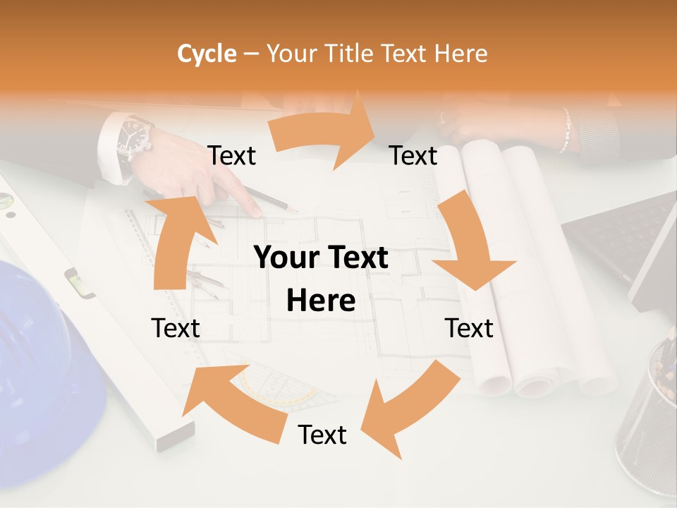 Discussion Building Helmet PowerPoint Template