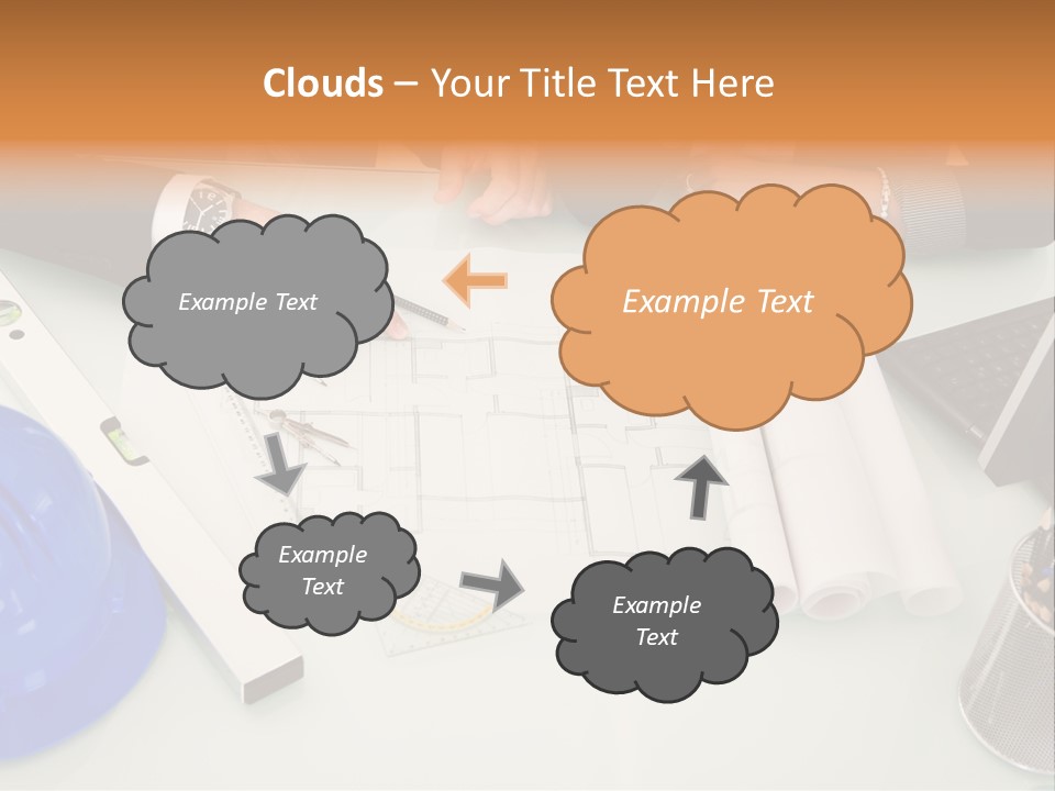 Discussion Building Helmet PowerPoint Template