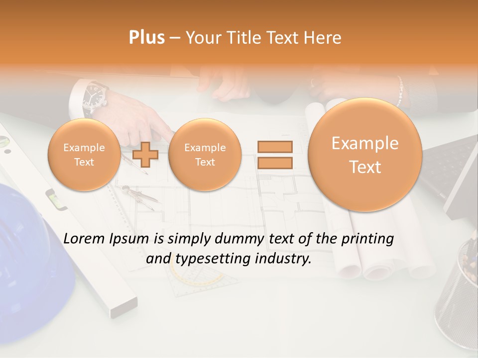 Discussion Building Helmet PowerPoint Template