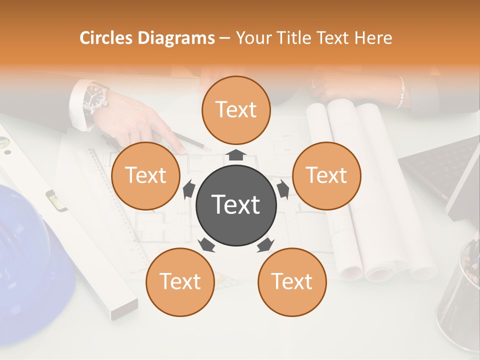 Discussion Building Helmet PowerPoint Template