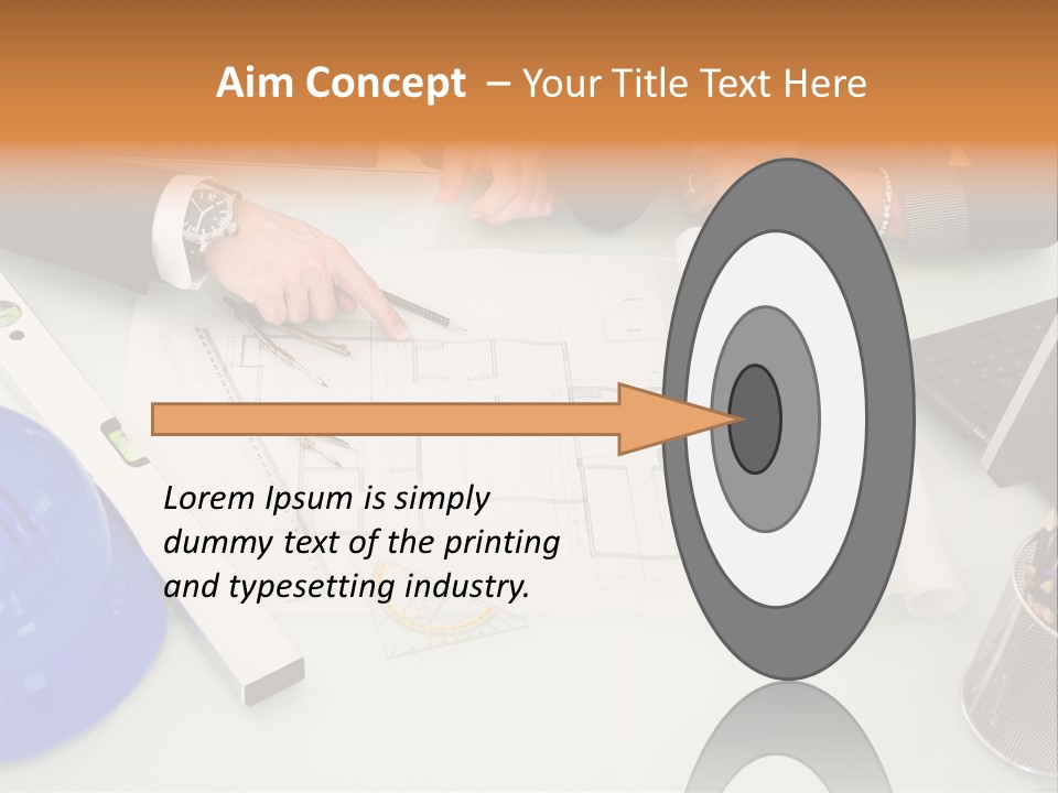 Discussion Building Helmet PowerPoint Template