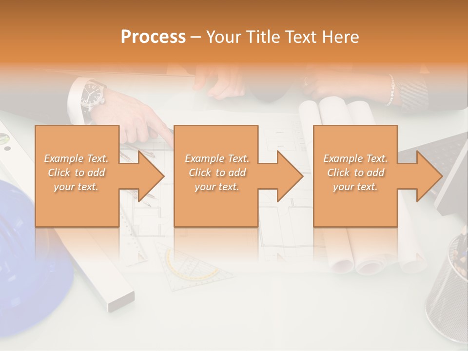 Discussion Building Helmet PowerPoint Template