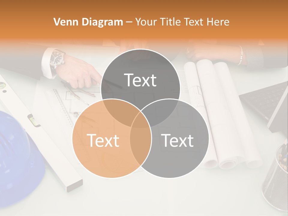 Discussion Building Helmet PowerPoint Template