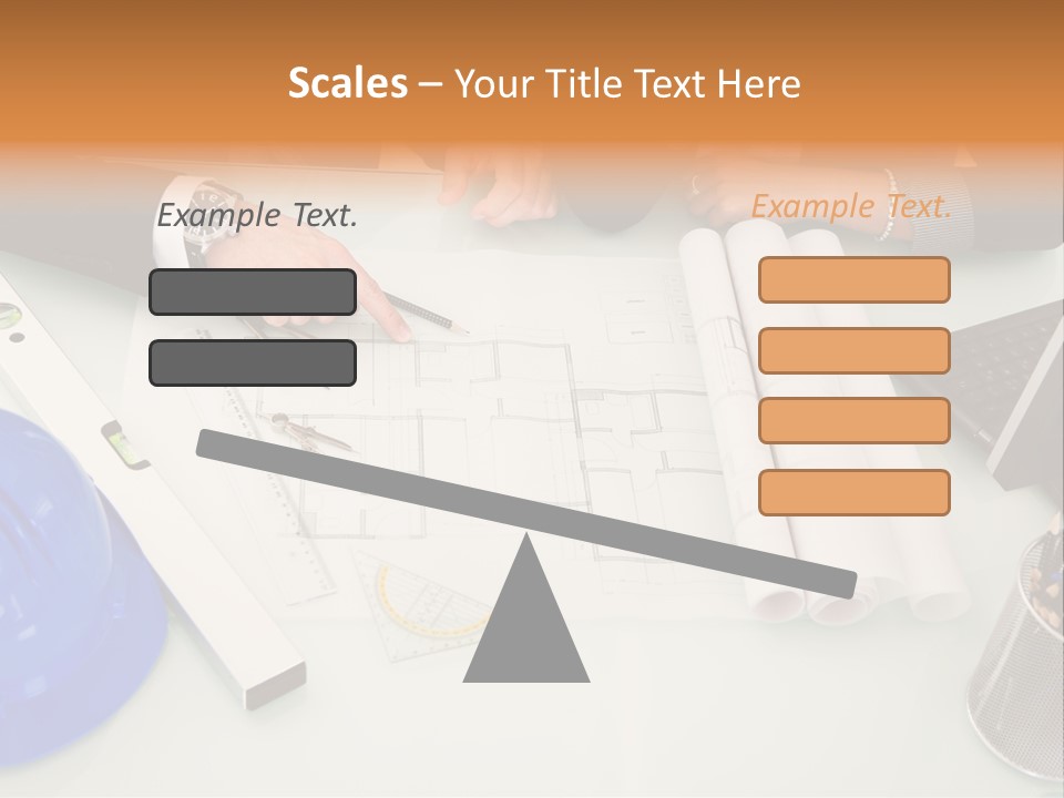 Discussion Building Helmet PowerPoint Template