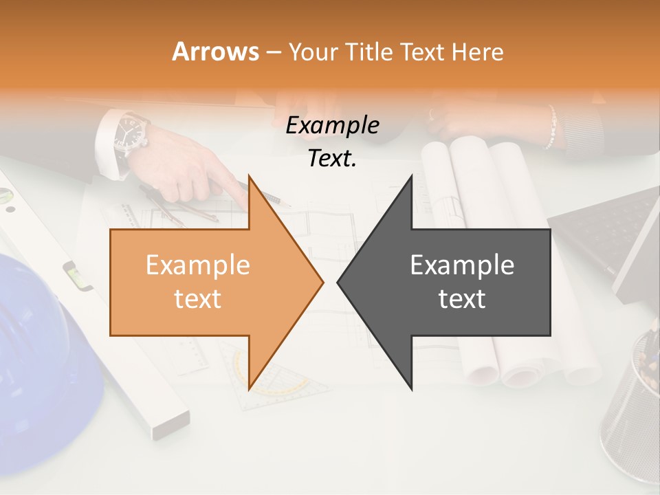 Discussion Building Helmet PowerPoint Template