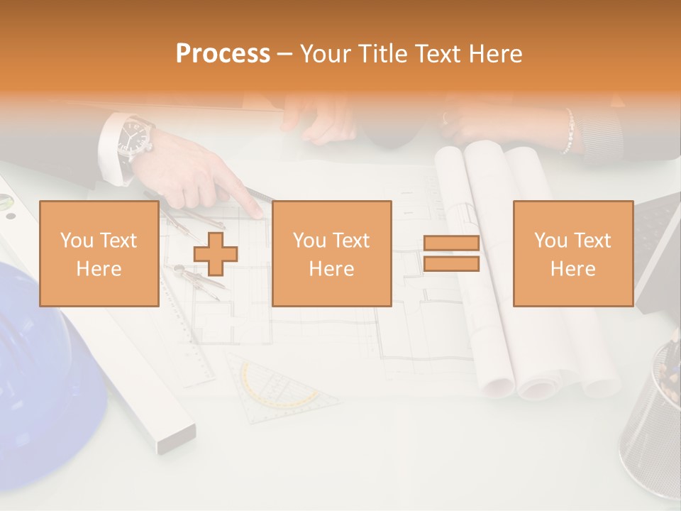 Discussion Building Helmet PowerPoint Template