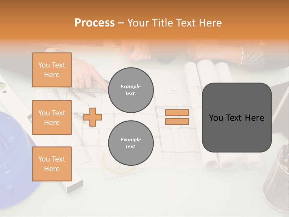 Discussion Building Helmet PowerPoint Template