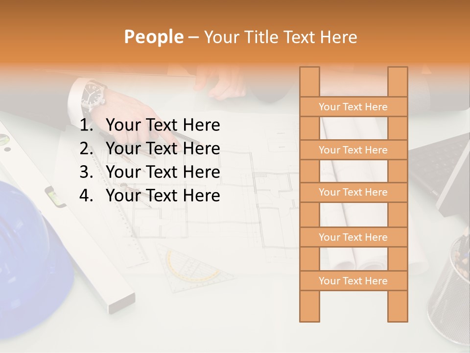 Discussion Building Helmet PowerPoint Template
