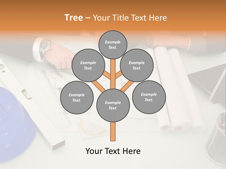 Discussion Building Helmet PowerPoint Template