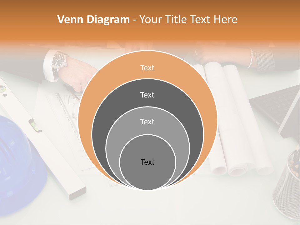 Discussion Building Helmet PowerPoint Template