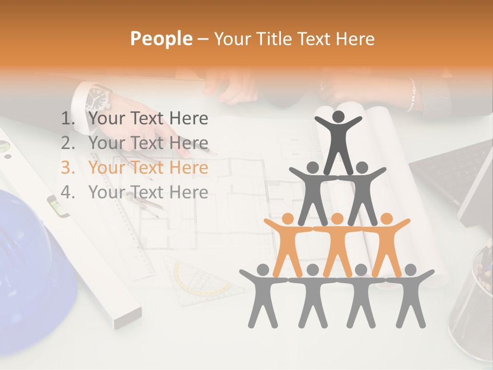 Discussion Building Helmet PowerPoint Template