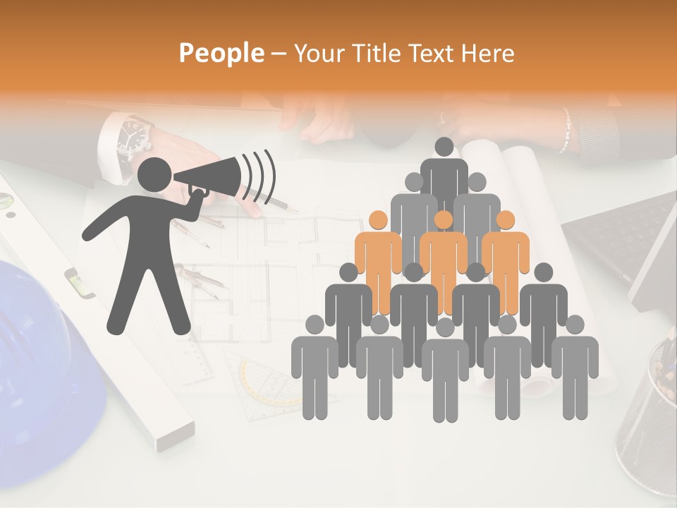 Discussion Building Helmet PowerPoint Template