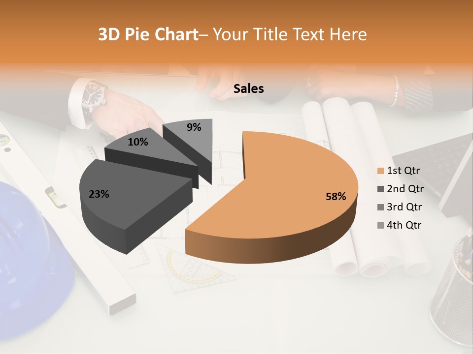 Discussion Building Helmet PowerPoint Template