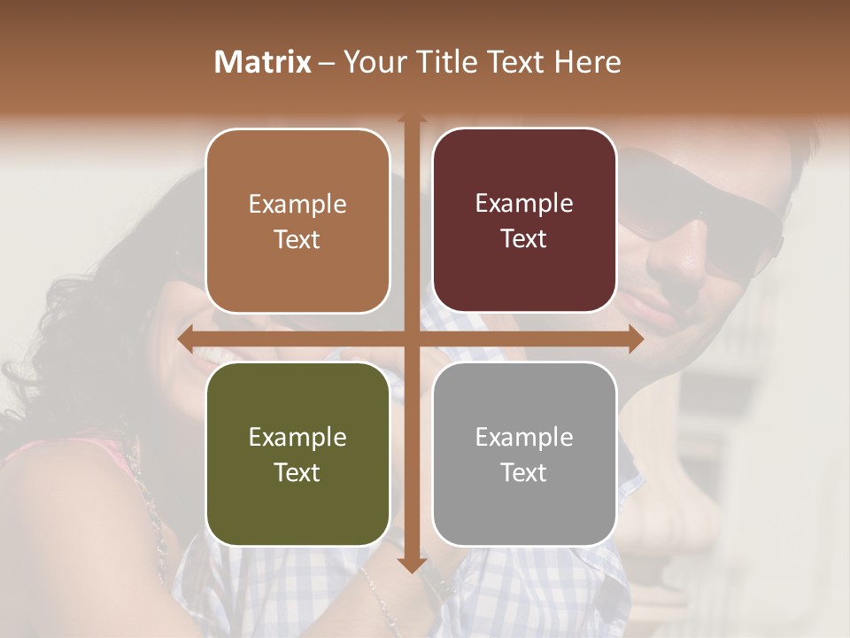 Walking White Tourists PowerPoint Template