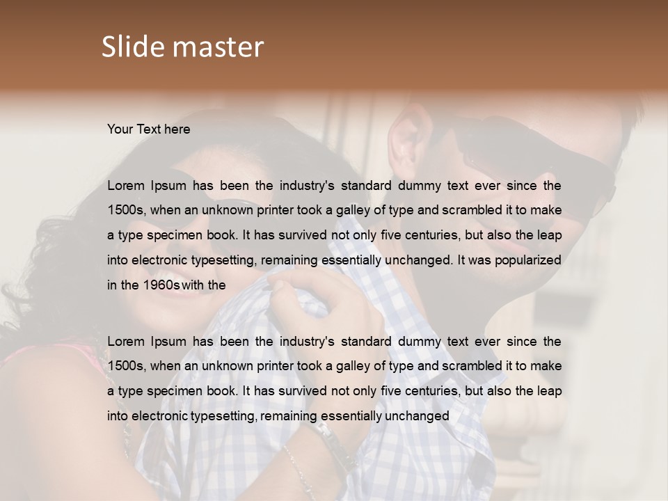 Walking White Tourists PowerPoint Template