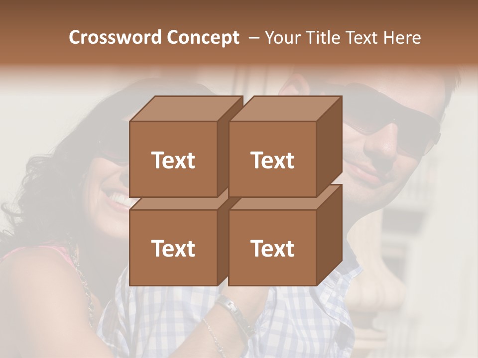 Walking White Tourists PowerPoint Template