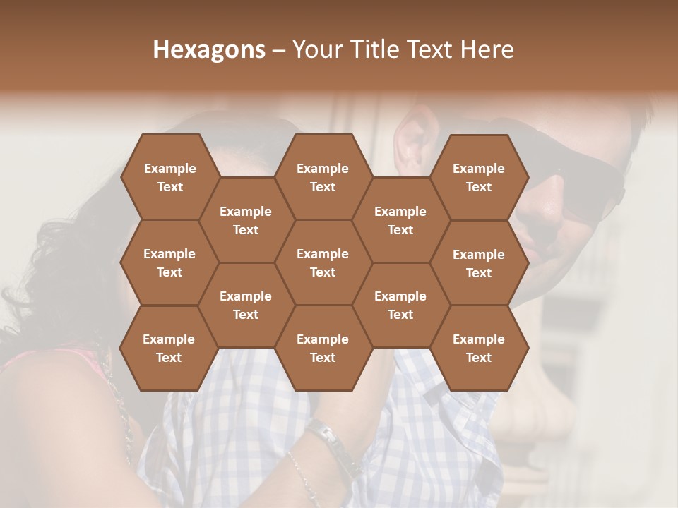 Walking White Tourists PowerPoint Template