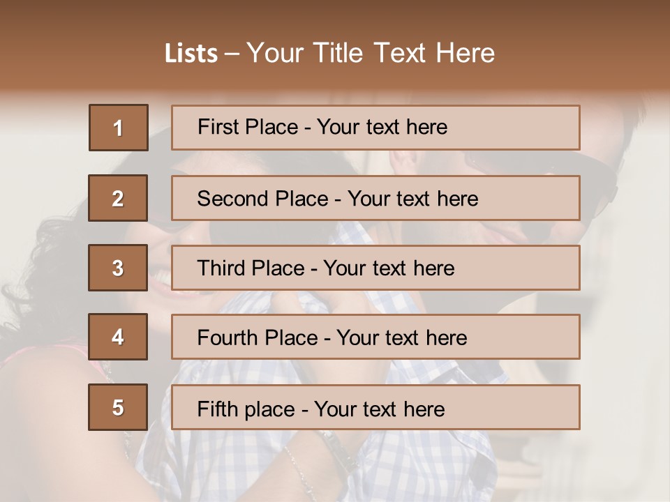 Walking White Tourists PowerPoint Template