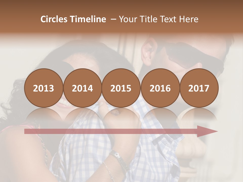 Walking White Tourists PowerPoint Template