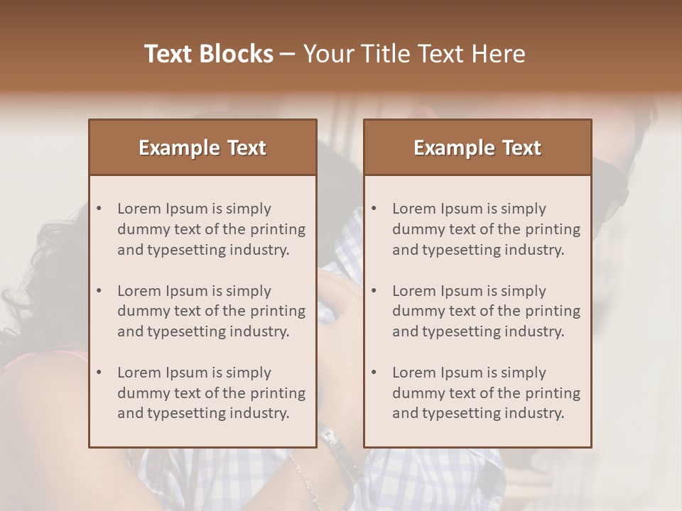 Walking White Tourists PowerPoint Template