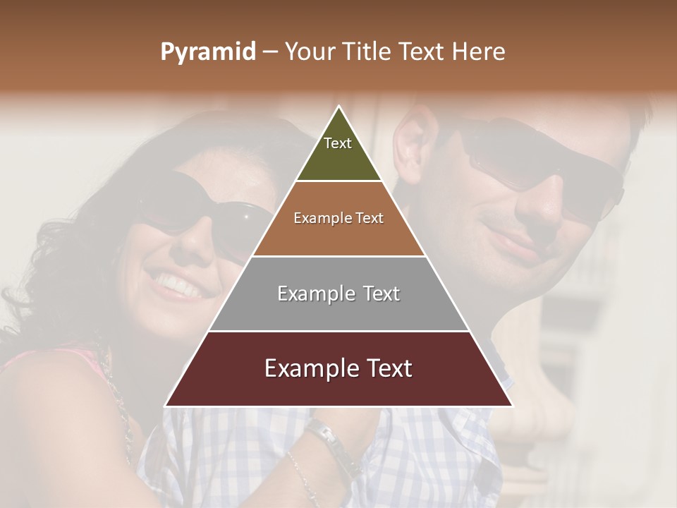 Walking White Tourists PowerPoint Template