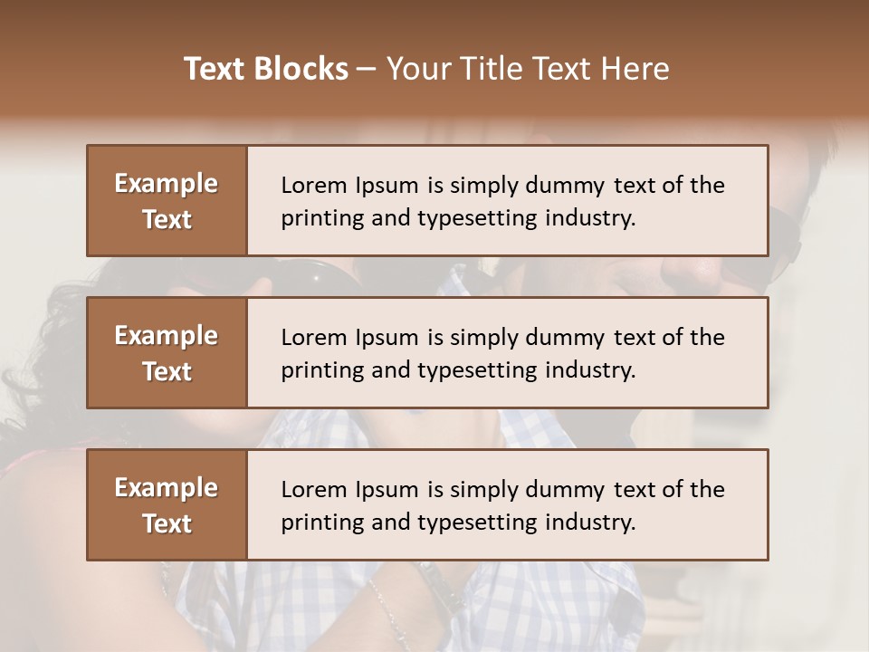 Walking White Tourists PowerPoint Template