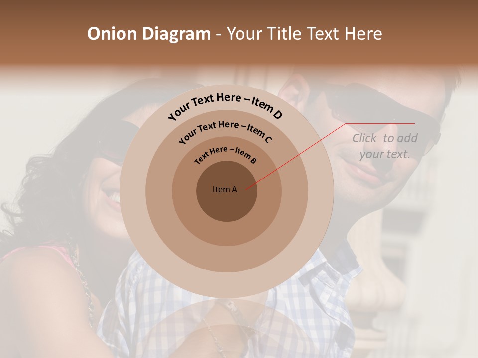 Walking White Tourists PowerPoint Template