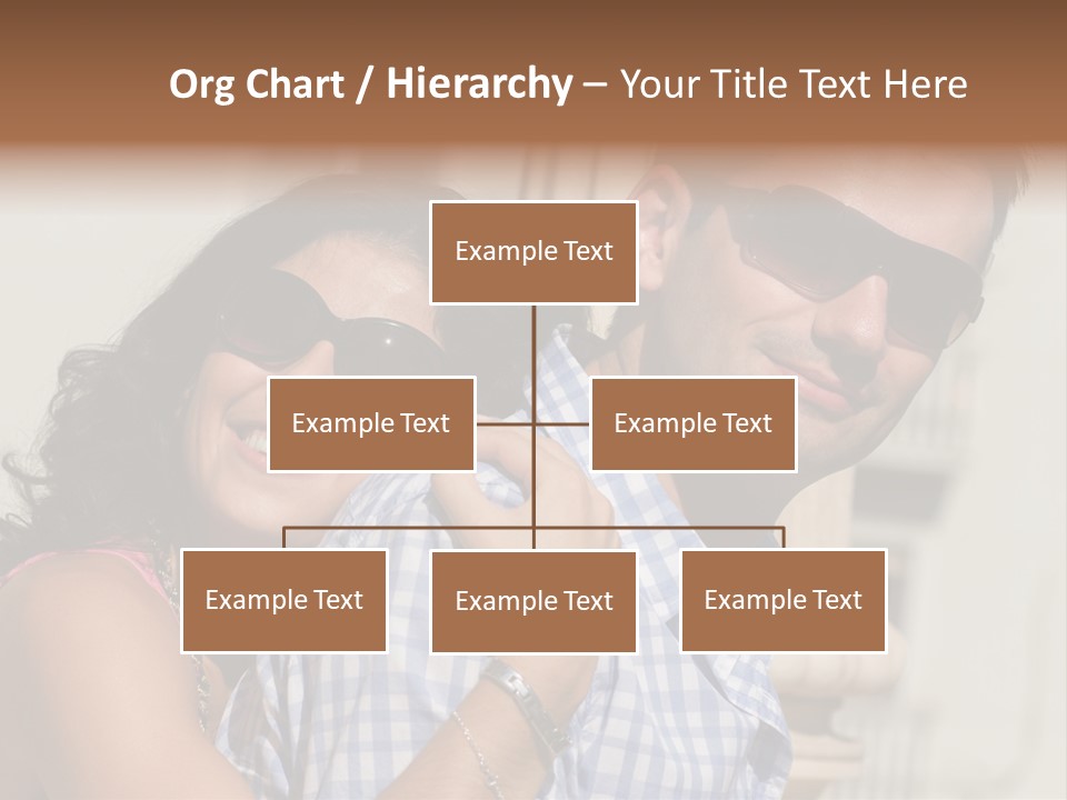 Walking White Tourists PowerPoint Template