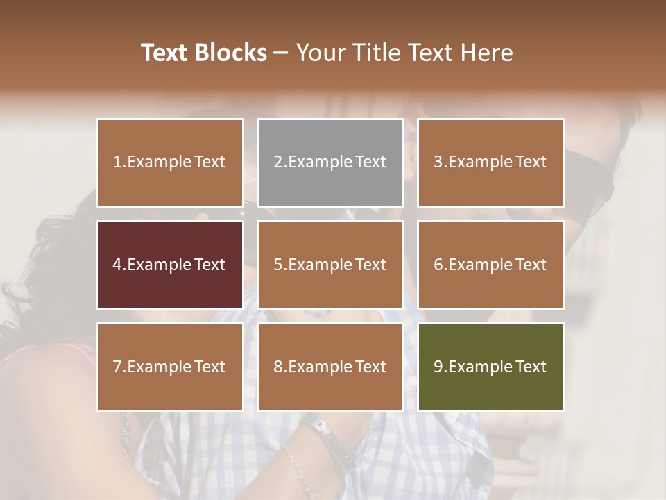 Walking White Tourists PowerPoint Template