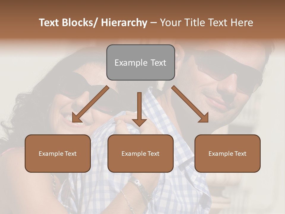 Walking White Tourists PowerPoint Template