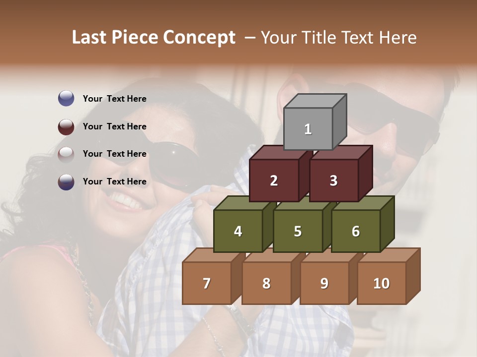 Walking White Tourists PowerPoint Template