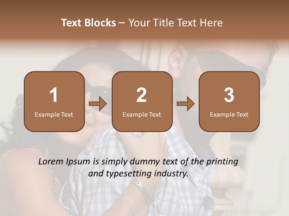 Walking White Tourists PowerPoint Template